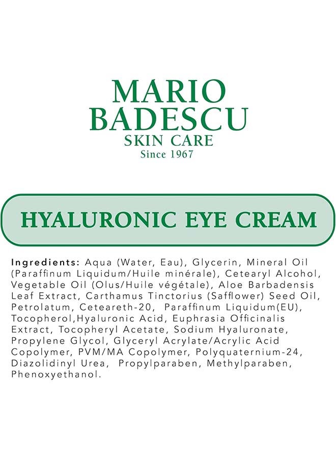 Hyaluronic Eye Cream 14ml | Hydrating Hyaluronic Acid Eye Cream for Puffiness, Fine Lines & Dryness | Plumping & Smoothing Under-Eye Treatment for All Skin Types | Lightweight Moisture-Boosting Eye Cream - image 7