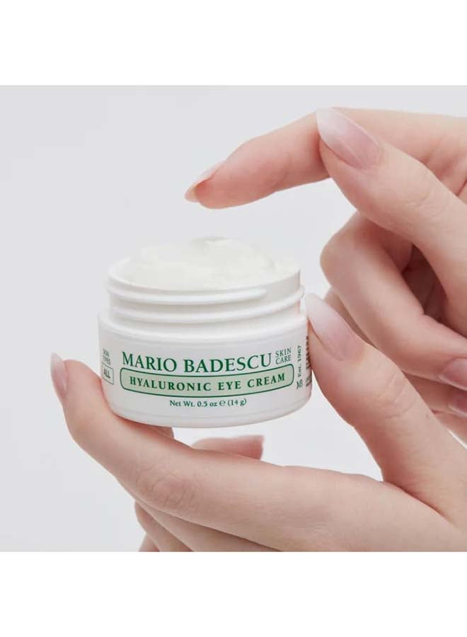 Hyaluronic Eye Cream 14ml | Hydrating Hyaluronic Acid Eye Cream for Puffiness, Fine Lines & Dryness | Plumping & Smoothing Under-Eye Treatment for All Skin Types | Lightweight Moisture-Boosting Eye Cream - image 8