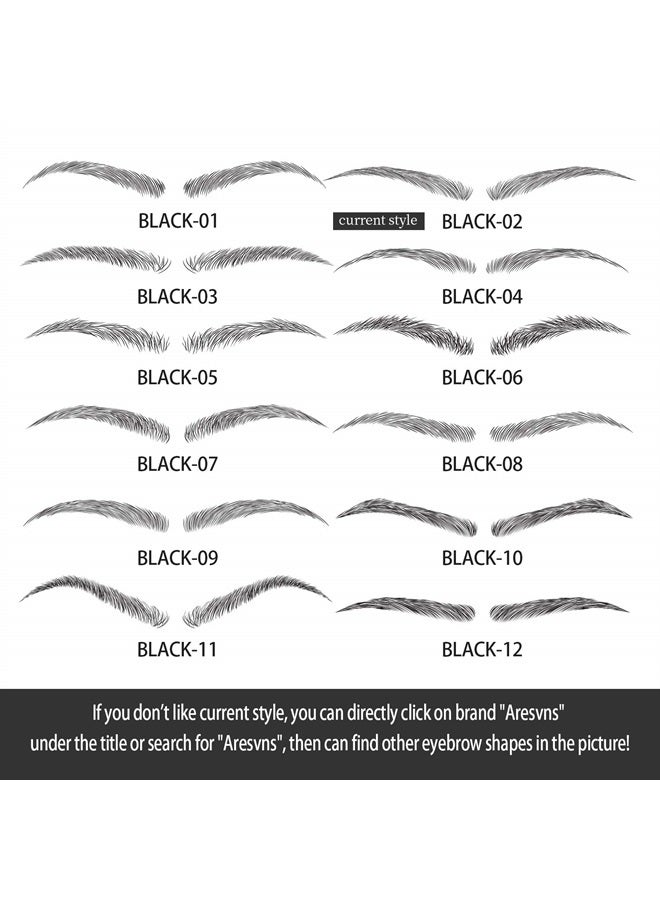 Eyebrow Tattoo 88 Pairs! Newly Improved 4D Tattoo Eyebrow,Popular Black Fake Eyebrows,Realistic Eyebrow Transfers Sticker,Suitable Sizes,Waterproof and Long-Lasting 3-5 Days Christmas Gift