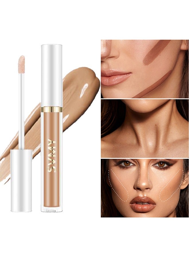 Lightweight And Soft Concealer-  Foundation & Concealer & Contour  Like Magic 12HR Full Coverage ,  Invisible Pore Conceal Dark Circles Blemish Long-Lasting makeup,3D makeup shapes your face(#04)