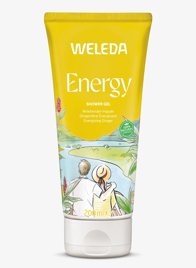 Aroma Energy Shower Gel (200 ml) – Refreshing Body Wash for Daily Cleansing, with Ginger, Citronella & Cedarwood Essential Oils