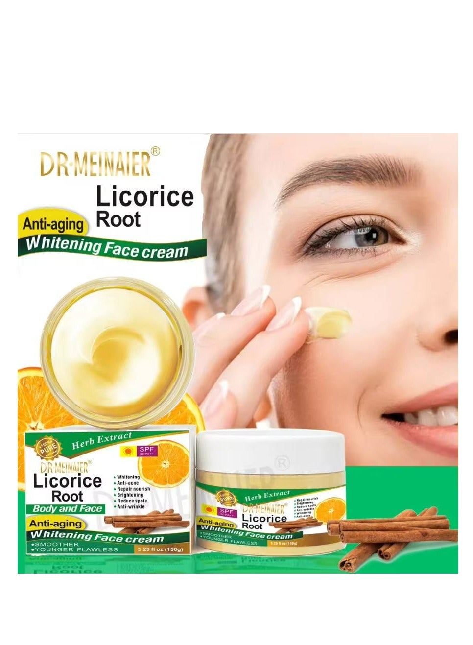 Licorice Root Body And Face Anti Aging Whitening Face Cream 150 g