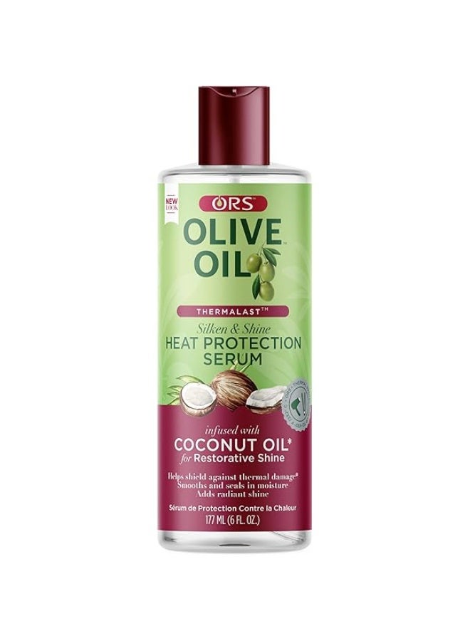 Olive Oil Heat Protection Hair Serum infused with Coconut Oil for Restorative Shine 177 ml