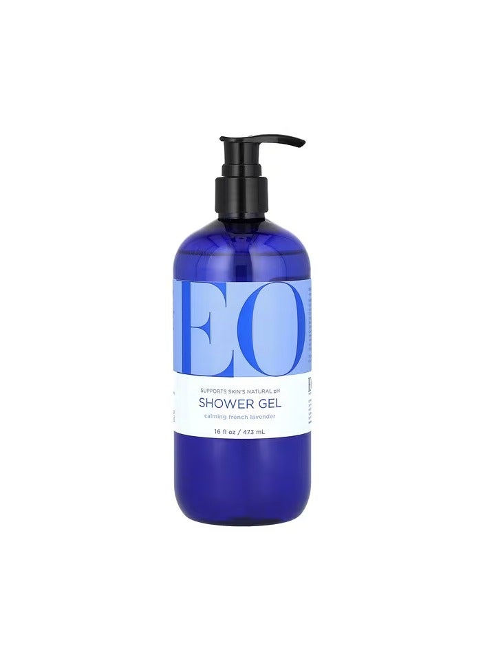 Shower Gel, Calming French Lavender, 16 fl oz (473 ml)