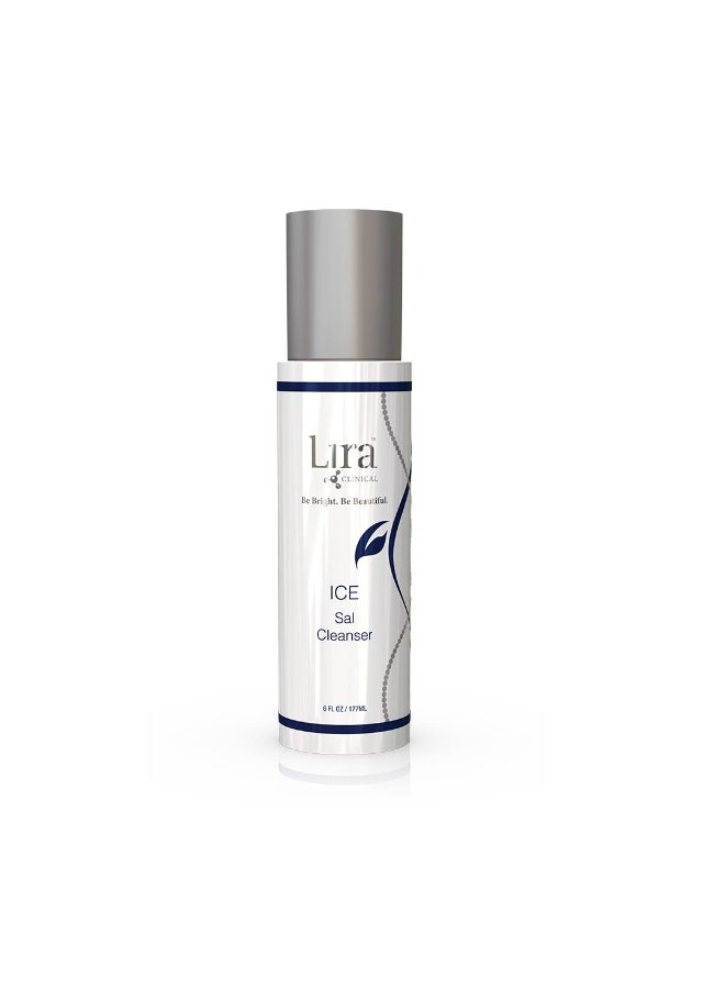 Lira Clinical ICE Sal Cleanser â€“ Salicylic Acid Face Wash with Plant Stem Cells, Echinacea and Peptides â€“ Cooling Exfoliating Facewash â€“ Gentle Clarifying Travel Size Daily Facial Cleanser - 6 Oz