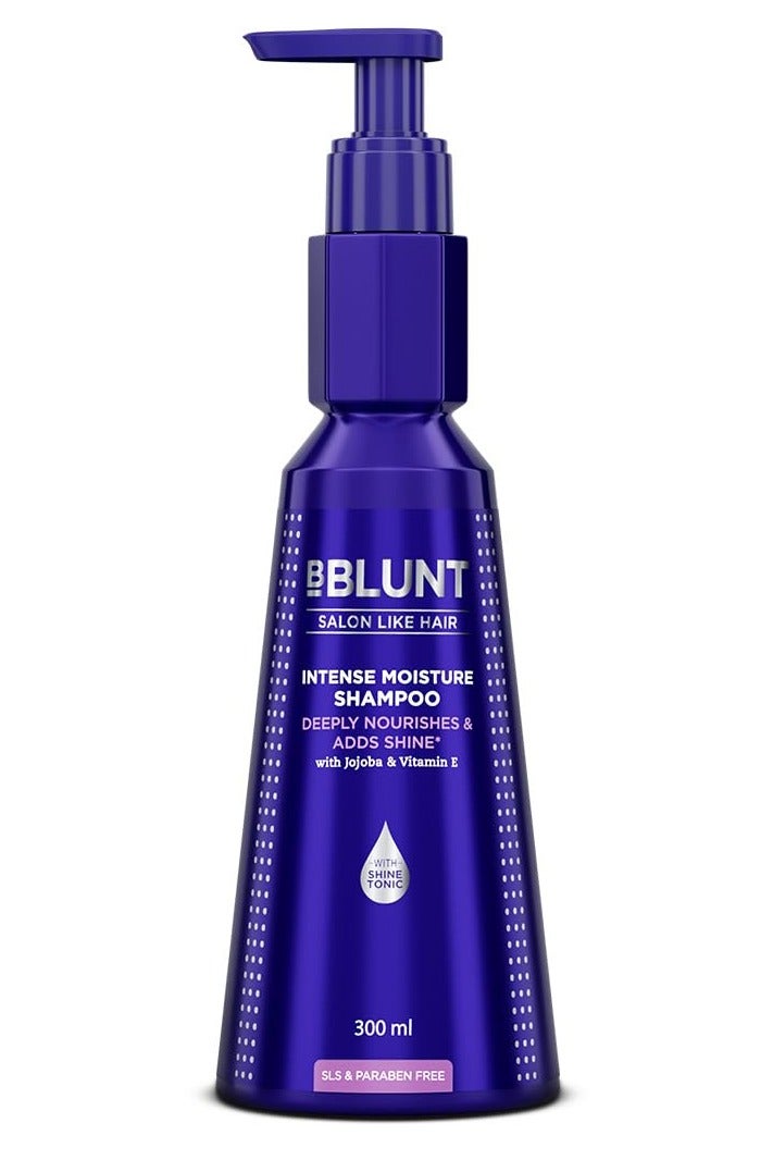 BBLUNT Intense Moisture Shampoo with Jojoba and Vitamin E for Dry & Frizzy Hair  300 ml