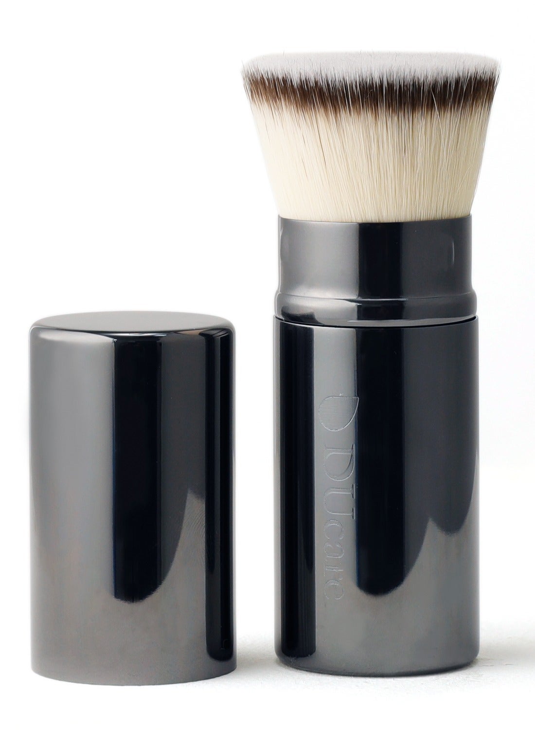 Retractable Makeup Brushes, Travel Kabuki Powder Foundation Brush, Portable Face Liquid Foundation Sunscreen Brush with Cover for Blending Liquid, Bronzer,Cream or Flawless Powder Cosmetics