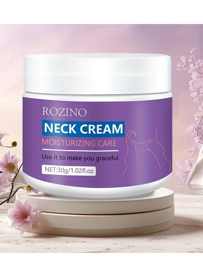 ROZINO 2pcs Neck Joy Silky Cream Lightweight texture, soothes the skin with a gentle, non-irritating and refreshing touch, enriched with turmeric and vitamin C.