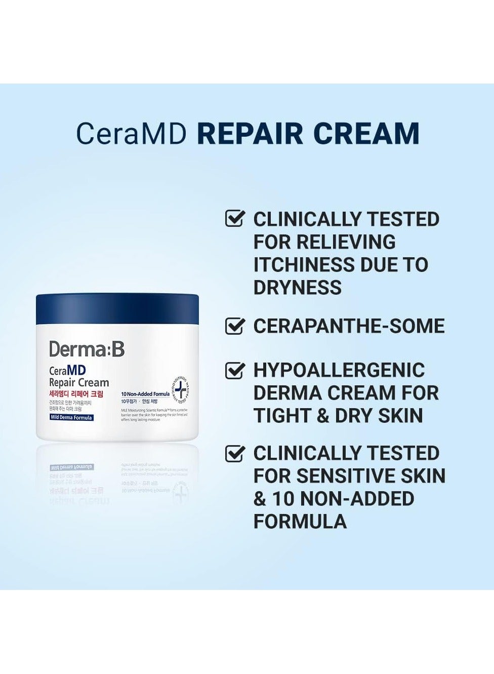CeraMD Repair Body Cream, Unscented Moisturizer for Dry and Rough Sensitive Skin, Relieves Itchiness due to Dryness, Fragrance-Free Moisturizing Korean Skincare, 14.54 Fl. Oz., 430ml, Kbeauty
