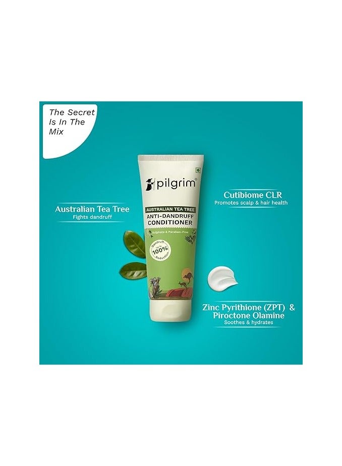 Pilgrim Australian Tea Tree Anti-Dandruff Conditioner 200ml | Smoothens Strands & Detangles Hair | Fights and Prevents Dandruff | For Men & Women |