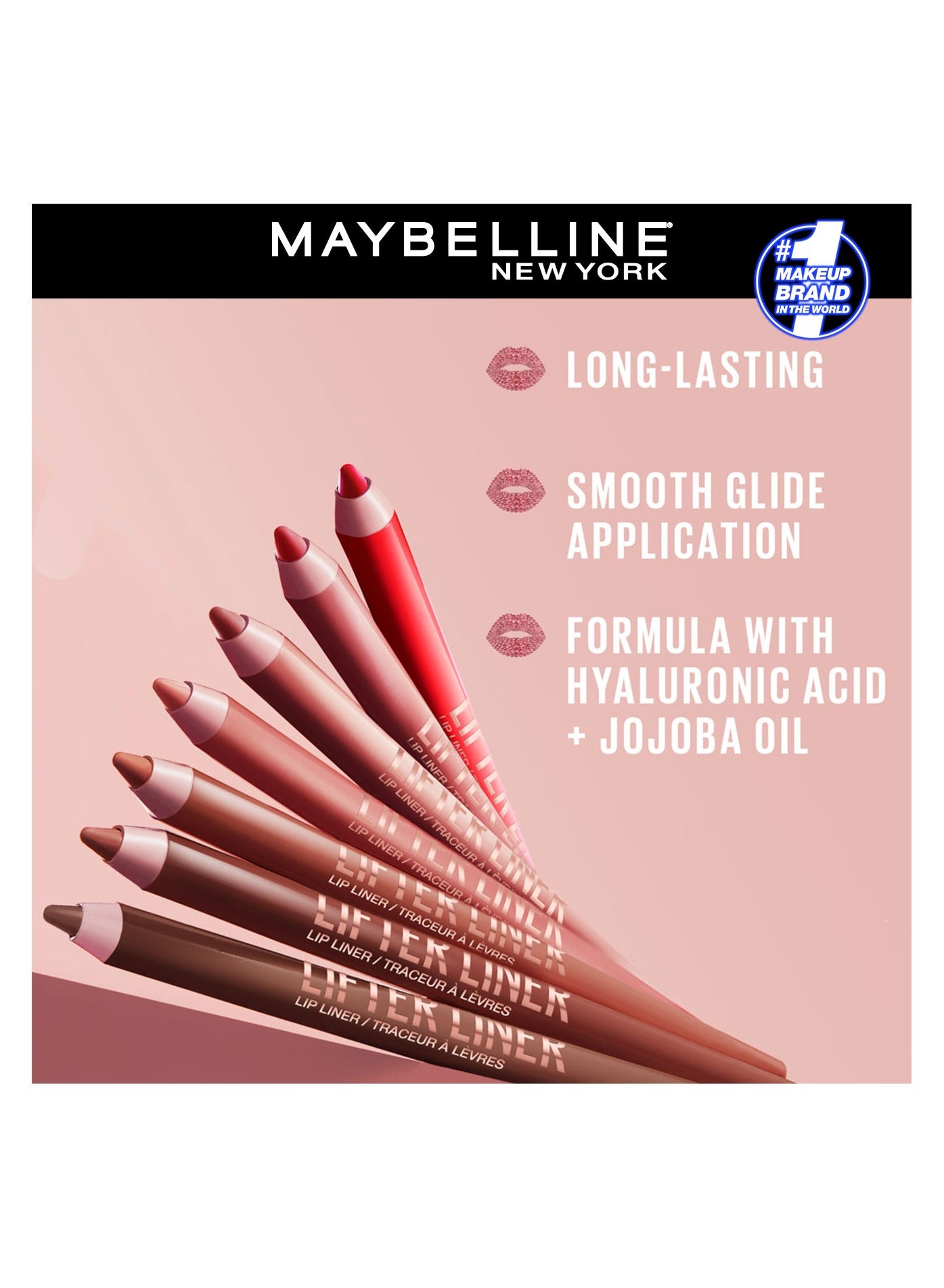 MAYBELLINE LIFTER LINER 08 FINE LINE - Lip Liner Makeup with Hyaluronic Acid - image 3