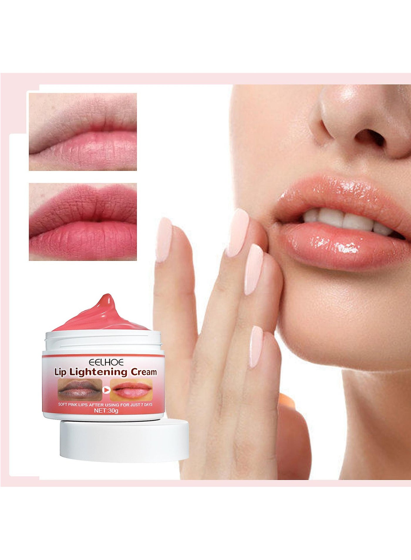 30g Lip Lightening Cream Moisturizing Lipstick To Sooth Dryness And Cracking, Lips, Moisturize Lips, Smooth Lip Lines, Lipstick