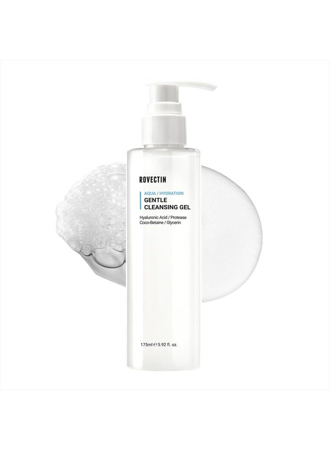 Aqua Cleansing Gel (Conditioning Cleanser) Hydrating pH Balanced Facial Wash for Sensitive, Dry Skin | No Stripping, Fragrance-Free | Vegan, Korean Skincare (5.9 fl. oz)
