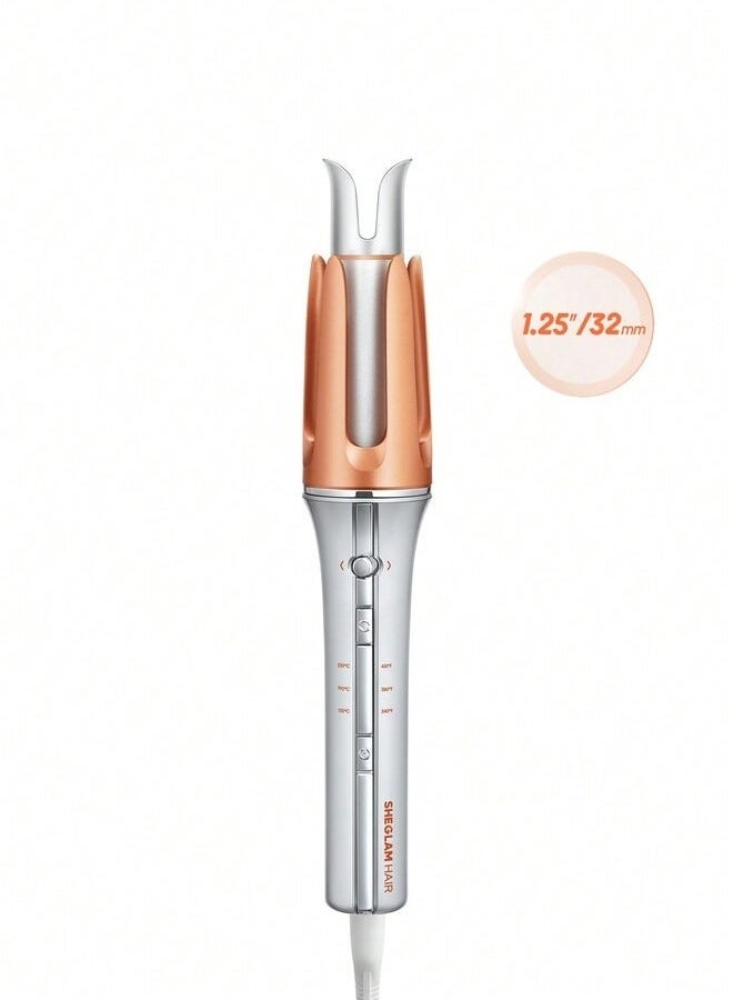 It-Curl One-Touch Automatic Hair Curler for Women – Fast Heating Ceramic Curling Tool with One-Button Operation, 3 Adjustable Temperature Settings, Anti-Tangle & Anti-Burn Design, GlossPro™ Coating for Smooth, Long-Lasting Curls at Home or Travel