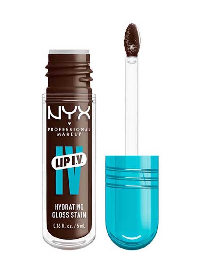 Lip Iv Hydrating Gloss Stain Lip Gloss + Serum Up To 12Hr Hydration High Pigment Wet Shine Finish Espresso Soak