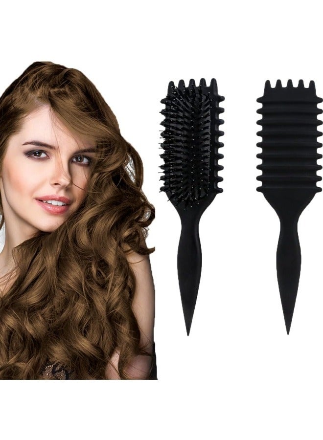 Curl Define Styling Brush,Curly Hair Brush, Wet Dry Detangler Hair Brush, The Essential Tool For Shaping And Styling Your Curls, Achieve Perfectly Defined Curl (Black)