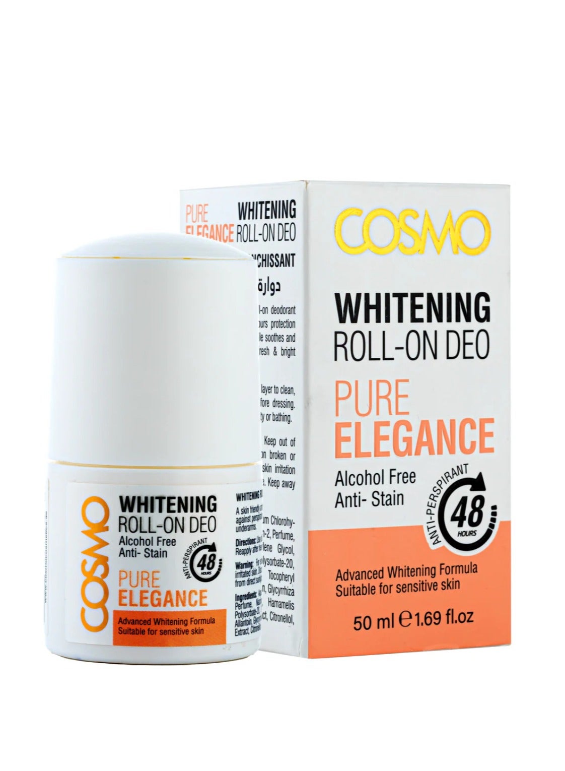 Cosmo Whitening Roll on Deo Pure Elegence 50ml for Men and Women