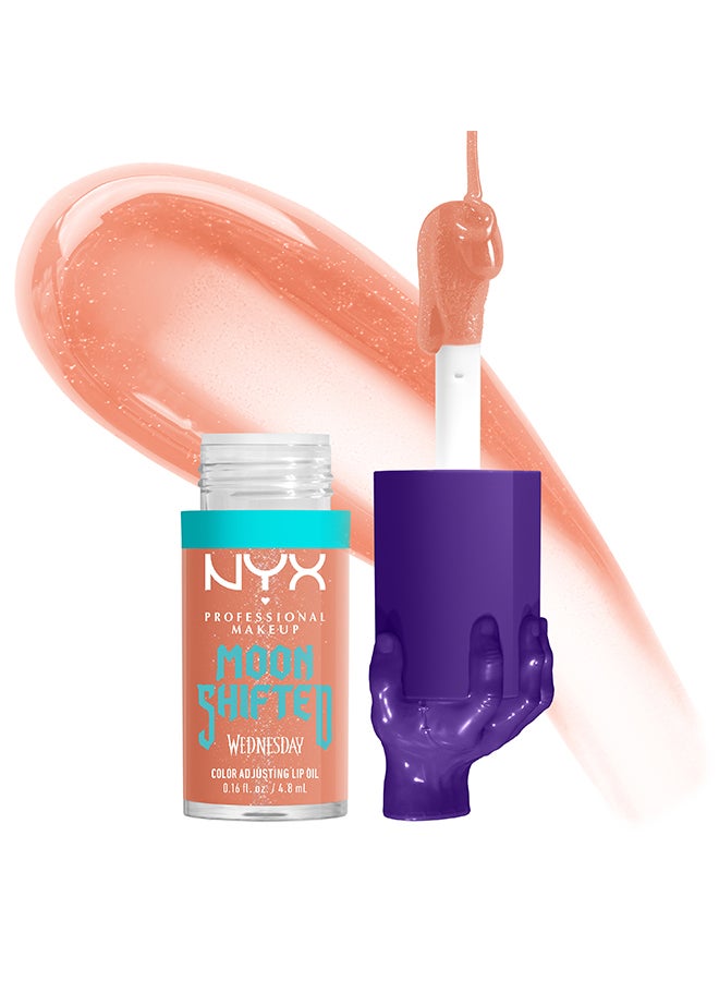 Wednesday Color-Shifting Lip Oil, Moon Shifted, Lip Oil, 12H Hydration, High-shine Finish