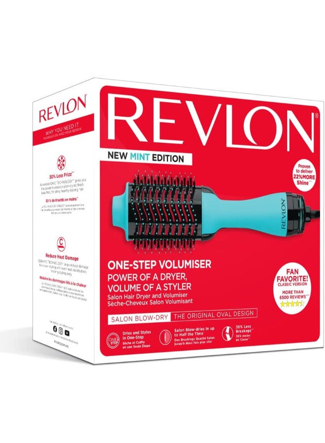 Revlon One Step Hair Dryer & Volumizer, 2 heat setting plus cool setting - Green, 1100 Watts - image 2