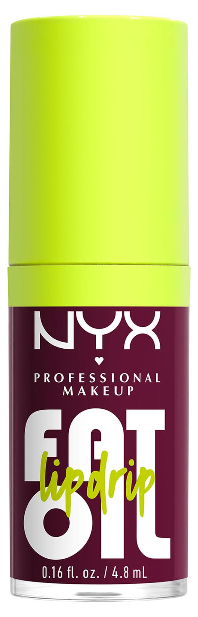 Fat Oil Lip Drip, Moisturizing, Shiny, Vegan Tinted Lip Gloss, Non-Sticky Finish, 12H Hydration, Squalane, Raspberry and Cloudberry Oils - (Deep Berry) -
