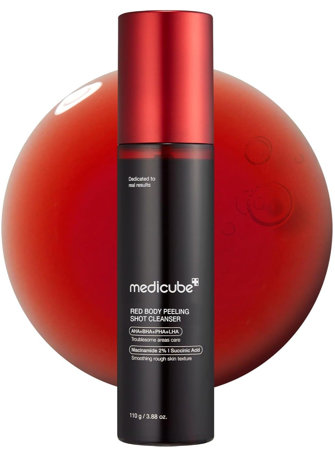 Red Body Peeling Shot – Exfoliating Spray Cleanser for Strawberry Skin with AHA, BHA & Succinic Acid