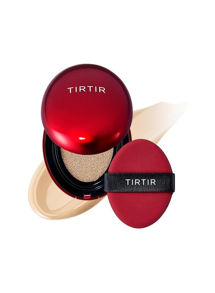 TIRTIR Mask Fit Red Cushion Foundation | Japan's No.1 Choice for Glass skin, Long-Lasting, Lightweight, Buildable Coverage, Semi-Matte (21W Natural Ivory, 0.63 Fl Oz
