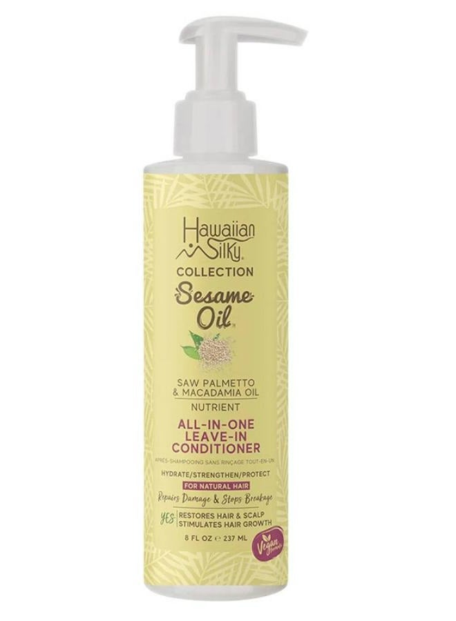 Vegan Sesame Oil All-In-One Nutrient Leave-In-Conditioner with Saw Palmetto And Macadamia Oil 237 ML