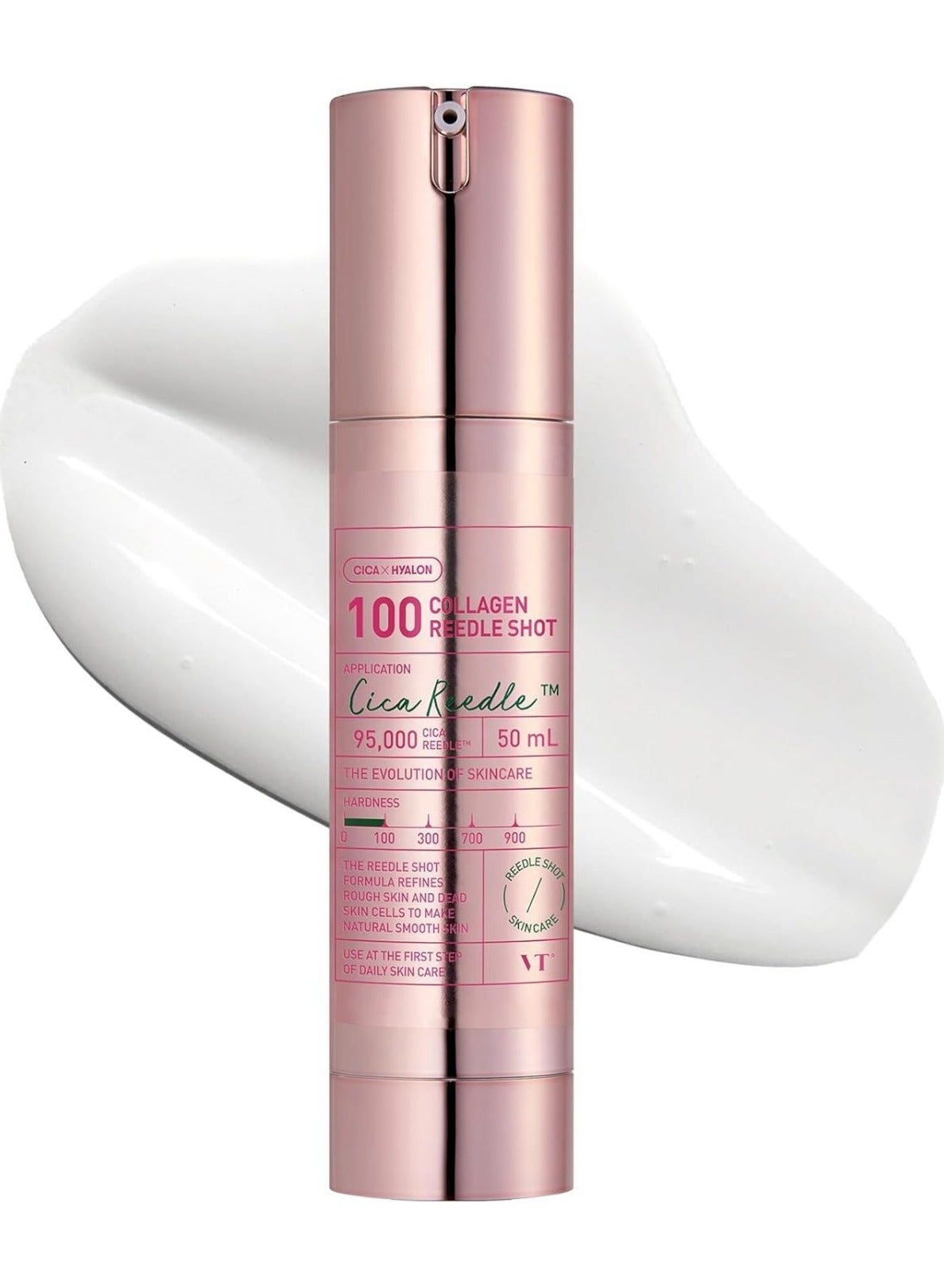 Pink Reedle Shot 100, Collagen Microneedling Serum, Firming & Elasticity, 500Da Collaagen Extract, Soft & Glass Skin, Pink Collaagen Serum, Korean Skin Booster 1.69Fl Oz(50ml)