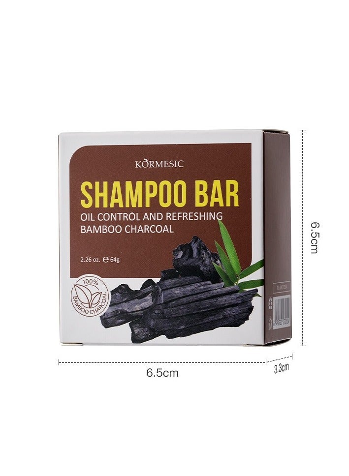 Bamboo Charcoal Shampoo Bar 64g - Deep Cleansing & Purifying