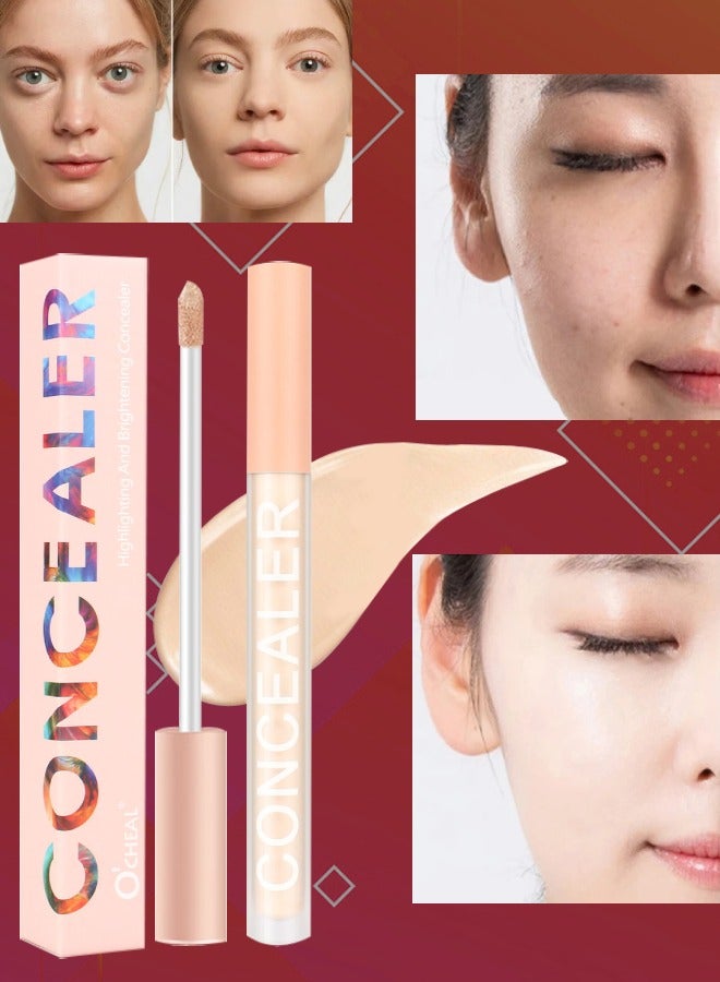 Highlighting and Brightening Concealer Moisturizing and Nourishing Skin Without Drying Conceals Acne Scars Dark Circles Dark Spots Tattoo Brighten Skin Tone Foundation Cream Stick Natural 02