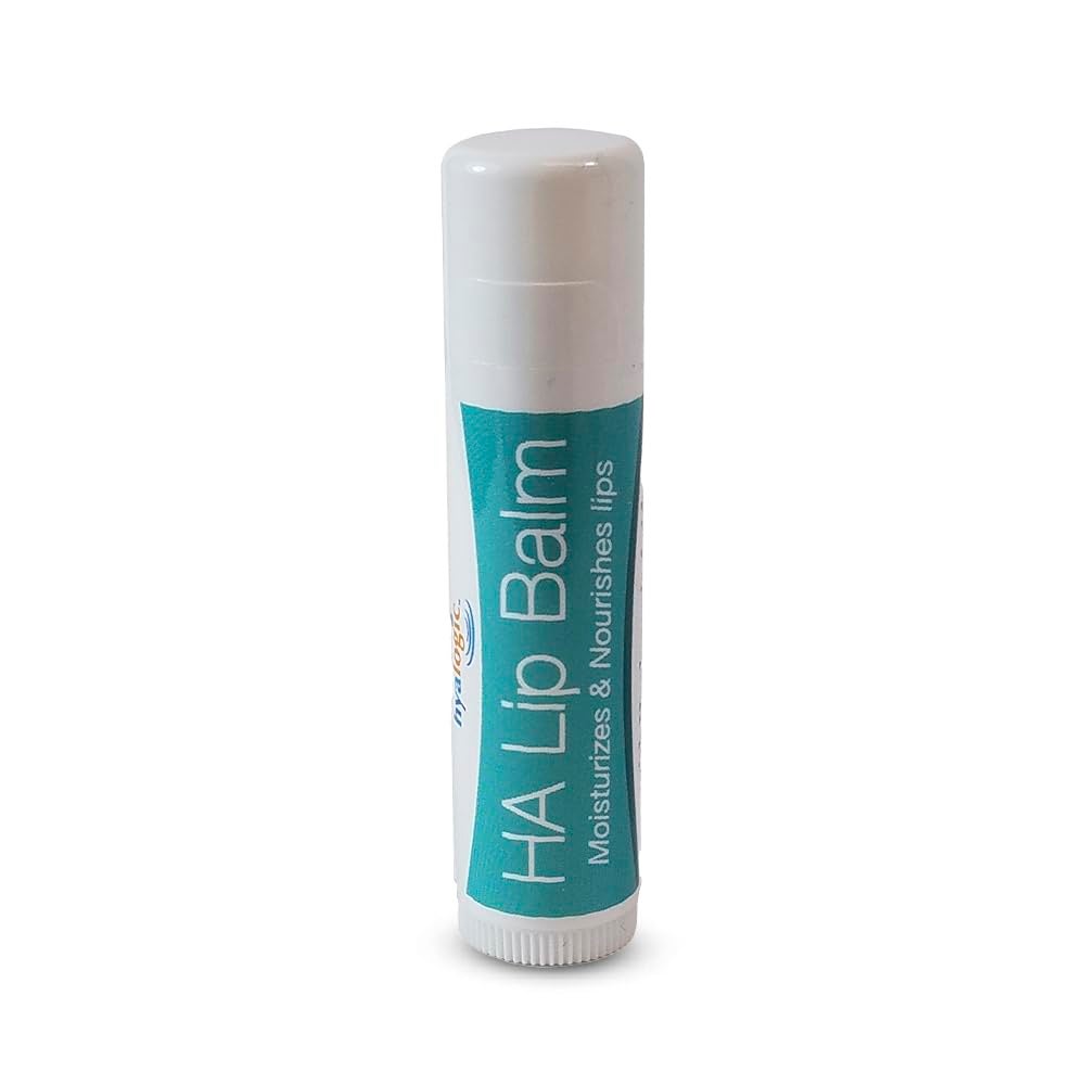 Hyalogic HA Lip Balm - Hyaluronic Acid & Organic, Natural Coconut Oil - Soothes Dry, Chapped Lips - Plumping, Moisturizing & Nourishing - Unflavored - Fragrance & Dye Free - 4.25g - 1 Stick