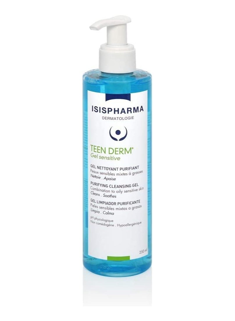 Teen Derm Gel Sensitive Cleanser 250ml