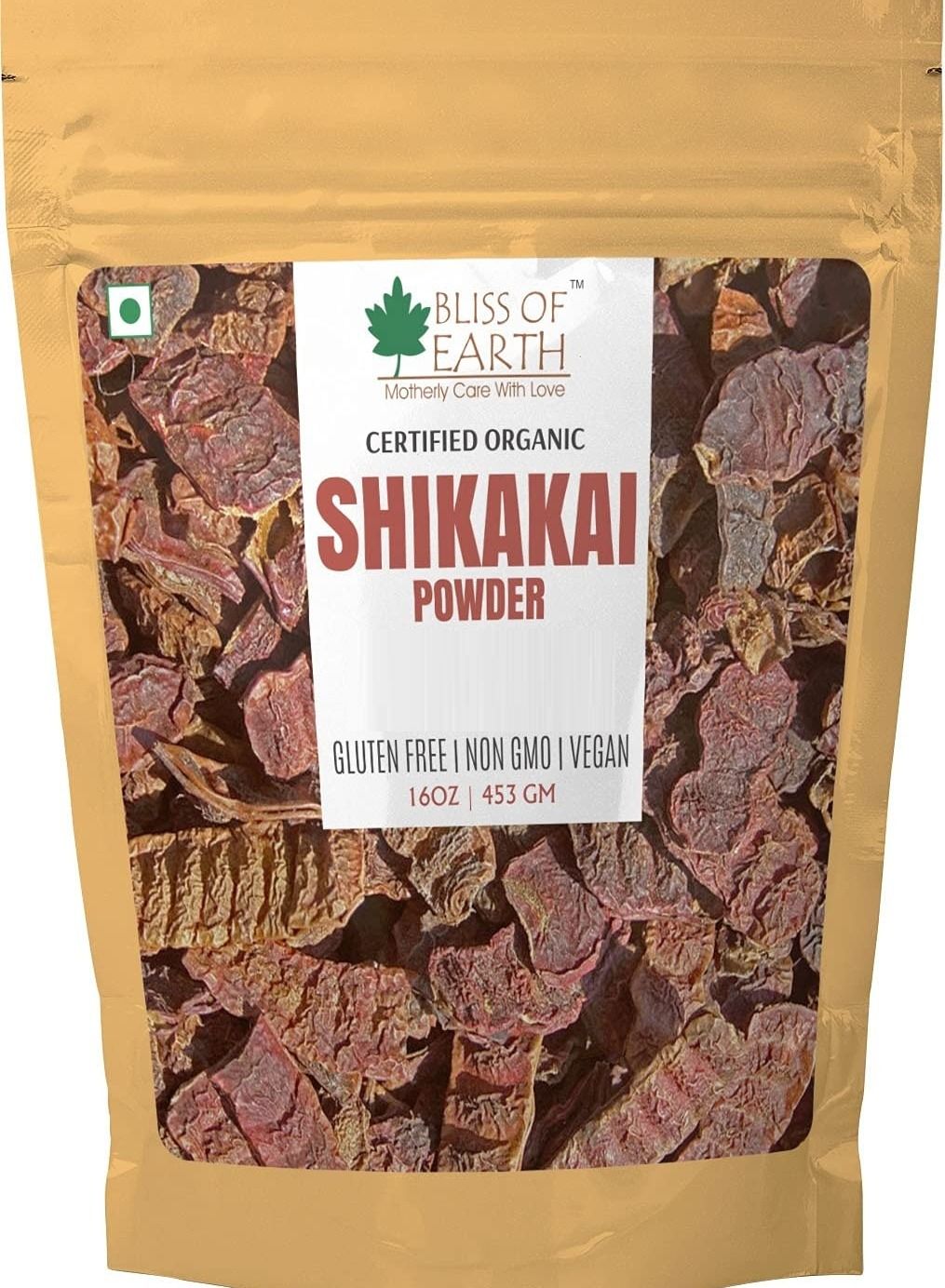 Bliss of Earth 100% Pure & Natural Shikakai Powder 453GM Acacia Concina Gorgeous hair Naturally Traditional Hair Cleanser & Conditioner Complete Hair Care
