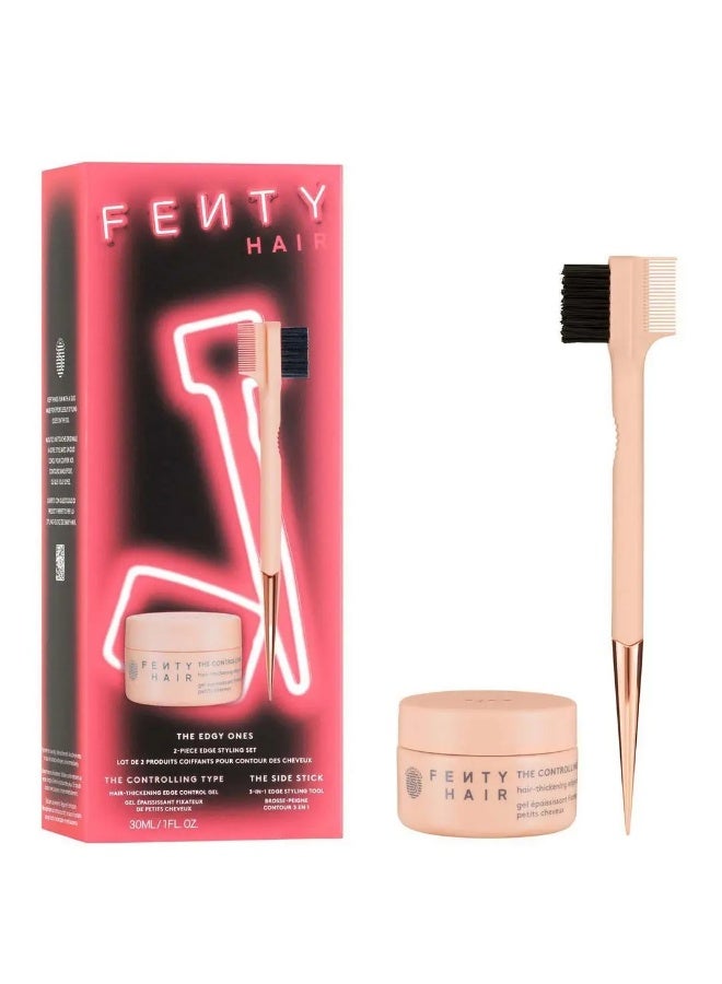 The Edgy Ones 2-Piece Edge Styling Hair Gift Set | Edge Control Gel & Styling Tool Duo for Sleek Smooth Edges | Long-Lasting Frizz-Free Edge Laying Kit for All Hair Types | Luxury Hair Edge Styling Gift Set