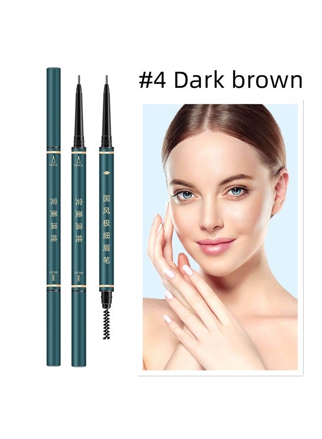 Eyebrow Pencil,3 PCS Waterproof Professional Makeup Micro Brow Pencil,Brow Kit with Eyebrow Brush and Razor,Ultra-Fine Mechanical Pencil