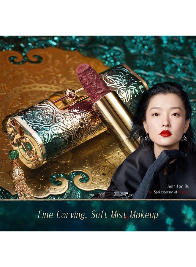Blooming Rouge Love Lock Lipstick Long-Lasting Sculpting Lipstick Misty Matte Finish Lightweight Nourishing for Everyday Use (M7319 Love Remains)