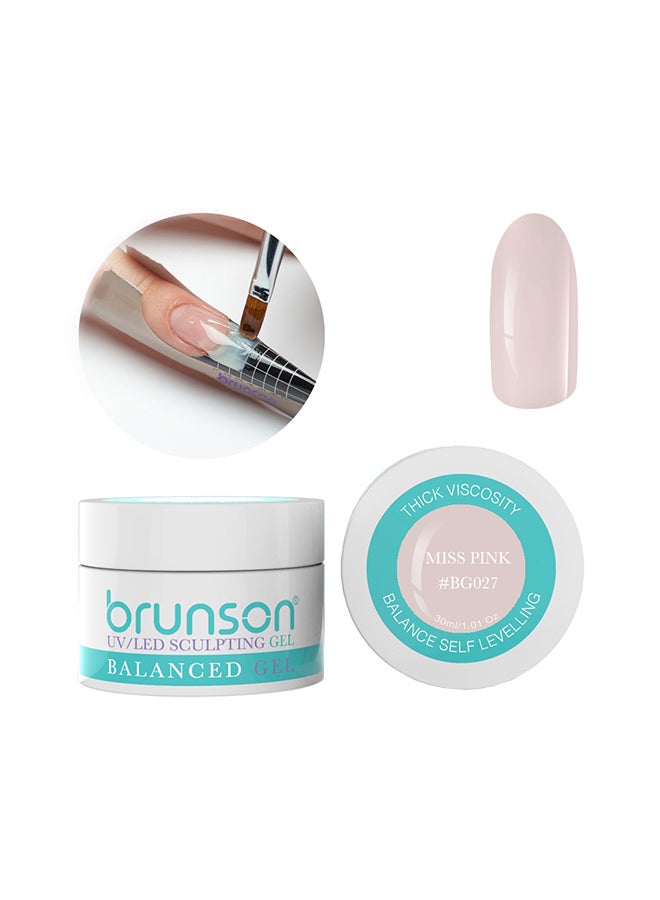 Sculpting Camouflage Uv Builder Gel Balanced Level Gel Uv Sculpting Nail Gel System 30Ml Miss Pink Bg027