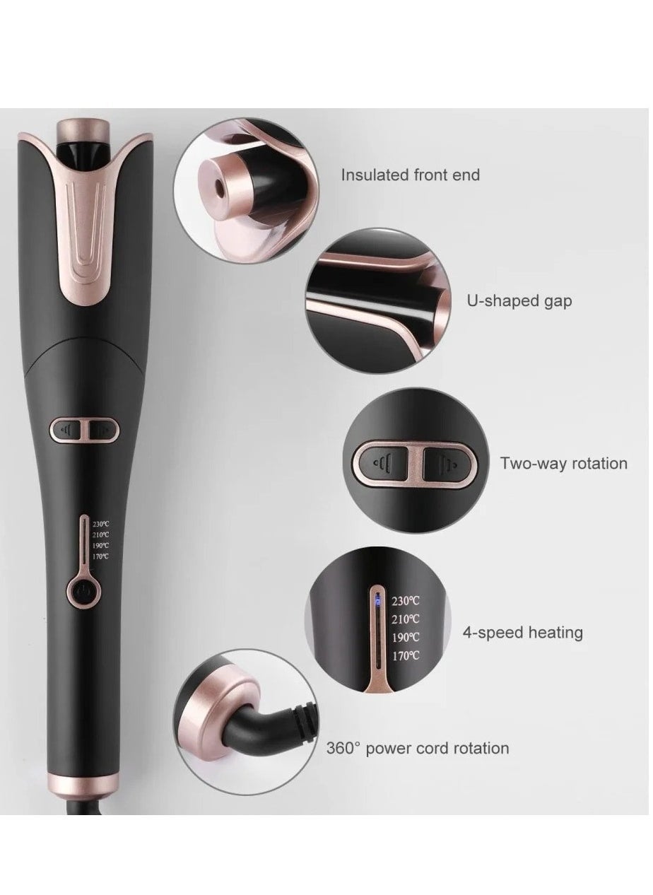 DENX DX1354 Automatic Ceramic Hair Curler - Effortless 360-Degree Rotation, Adjustable Speed Settings for Perfect Curls