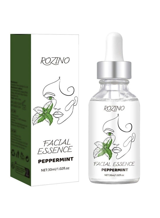 Mint essence calms redness, shrinks pores, controls oil, deeply moisturizes, regulates water and oil balance essence