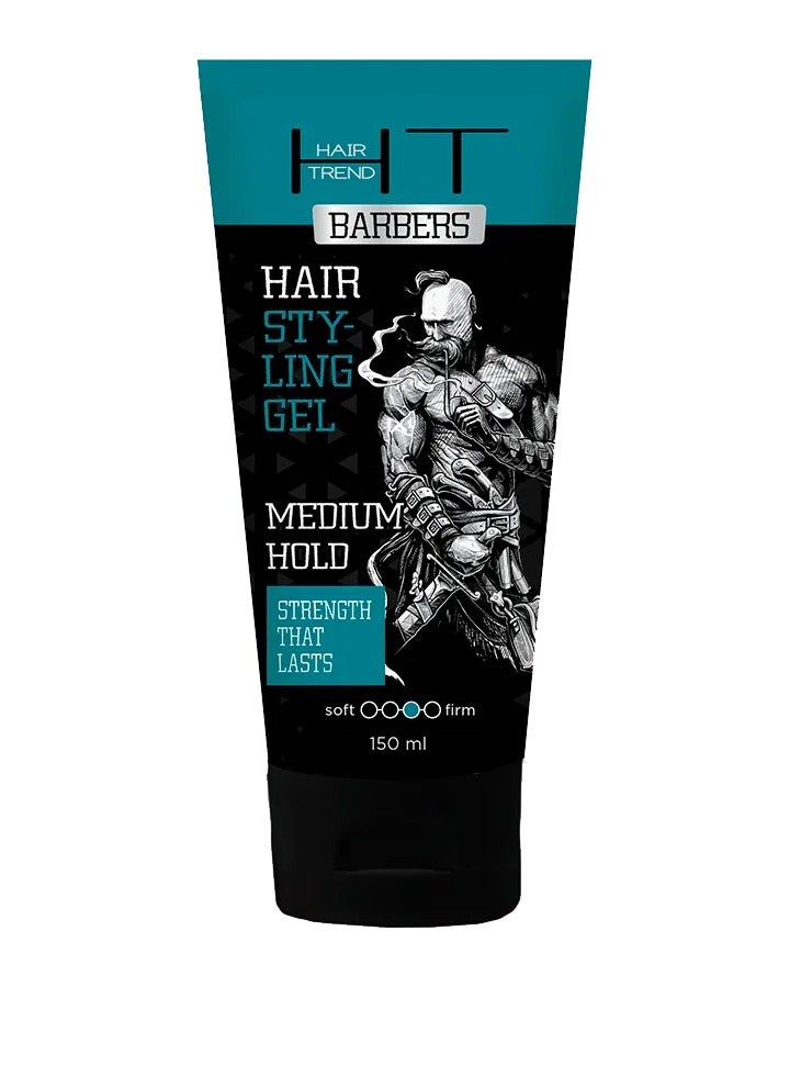 Barber Men’s Hair Styling Gel Medium Hold Log Lasting Hairstyle Durability Suitable for Home Barber Shop Salon Use 150 ml