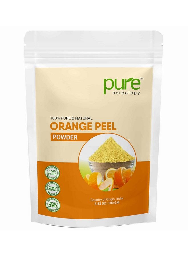 Pure Herbology Pure & Natural Orange Fruit Peel Powder for Glowing Skin, For Face Pack Skin Whitening, Acne / Pimples, (100Gm)
