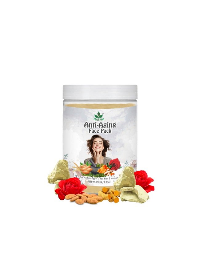 Havintha Powder Anti-Aging Face Pack Enriched With Almonds For Skin Moisturizing, Smooth, Shiny | Control Lines & Wrinkles | Deep Cleansing, Radiant ,Glowing | All Skin Type For Men & Women, 250 Gm