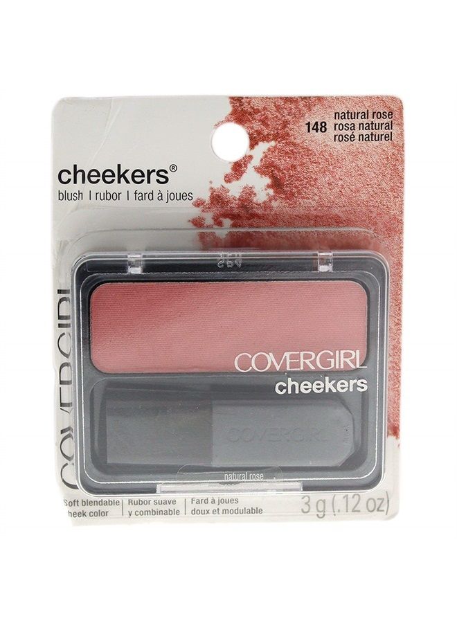 Cheekers Blendable Powder Blush Natural Rose, .12 oz (packaging may vary), 1 Count