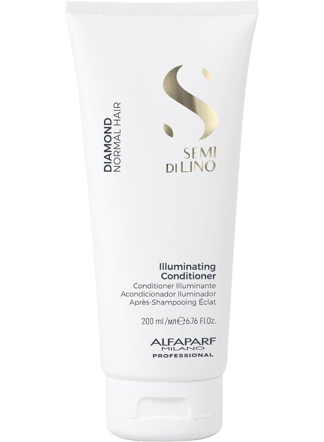 Semi Di Lino Diamond Illuminating Conditioner 200ml | Lightweight Conditioner for Normal Hair, Enhances Shine, Softness And Smooth Finish
