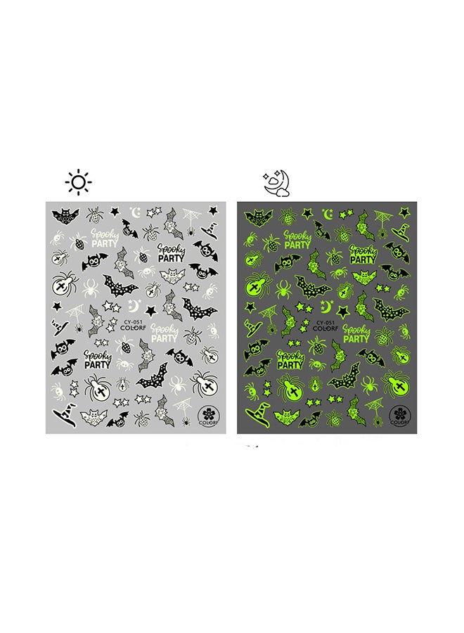 Scary Vinyl Waterproof Stickers For Nail Art HS007