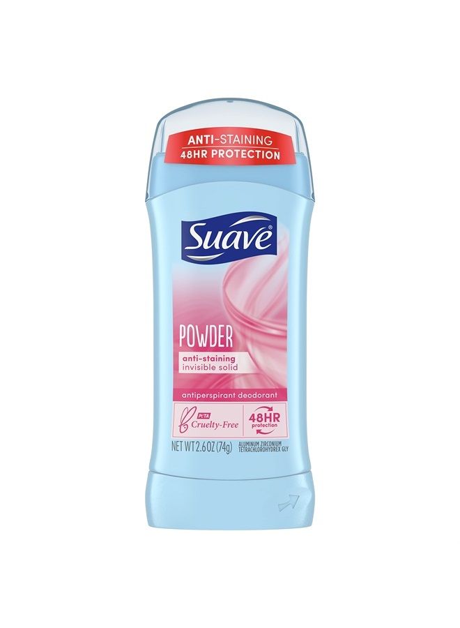 Deodorant Antiperspirant & Deodorant Stick 48-hour Odor and Wetness Protection Powder Deodorant for Women 2.6 oz