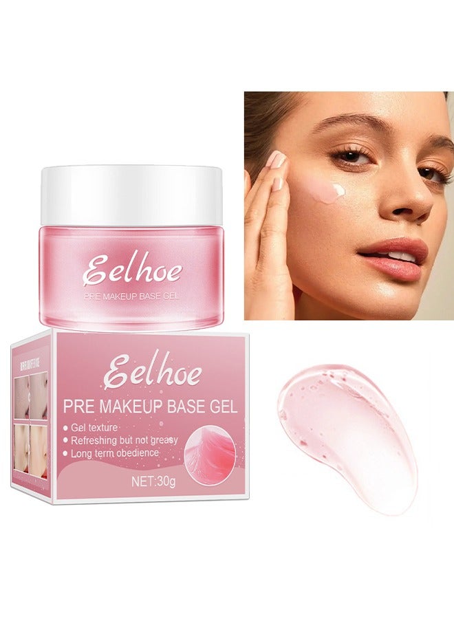 Pre Makeup Base Gel - Hydrating Primer Face Makeup for Dry or Oily Skin, Silk Pore and Wrinkle Minimizer, Silicone and Oil Free Gel Formula with Cooling Effect (30g)