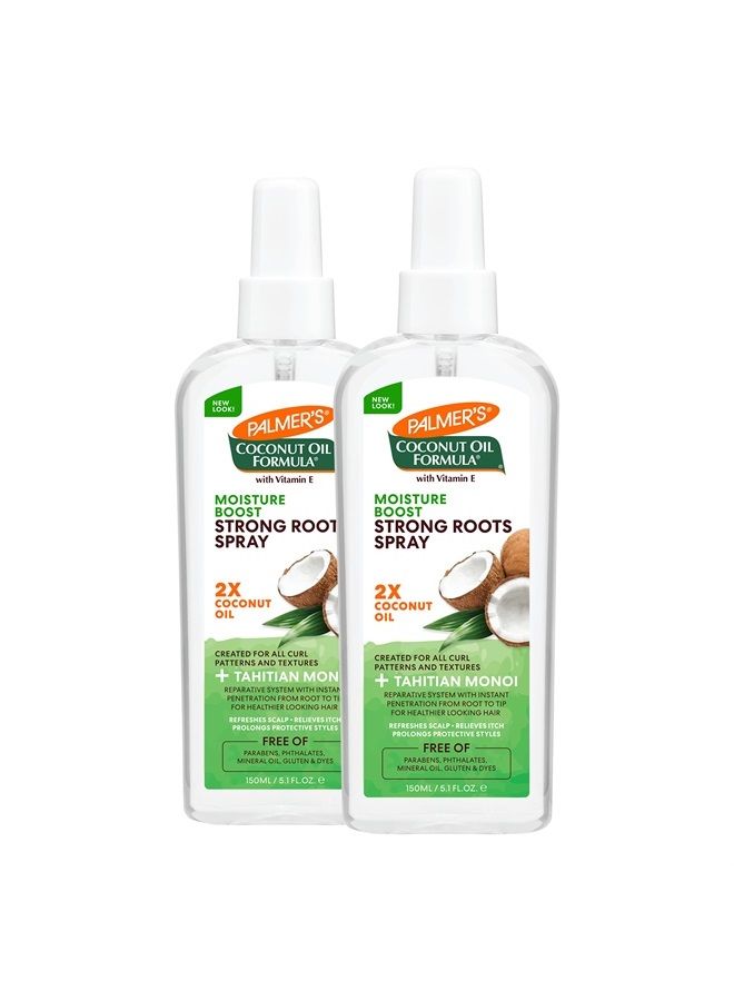 Coconut Oil Formula Strong Roots Spray, 5.1 Fl Oz, Pack of 2