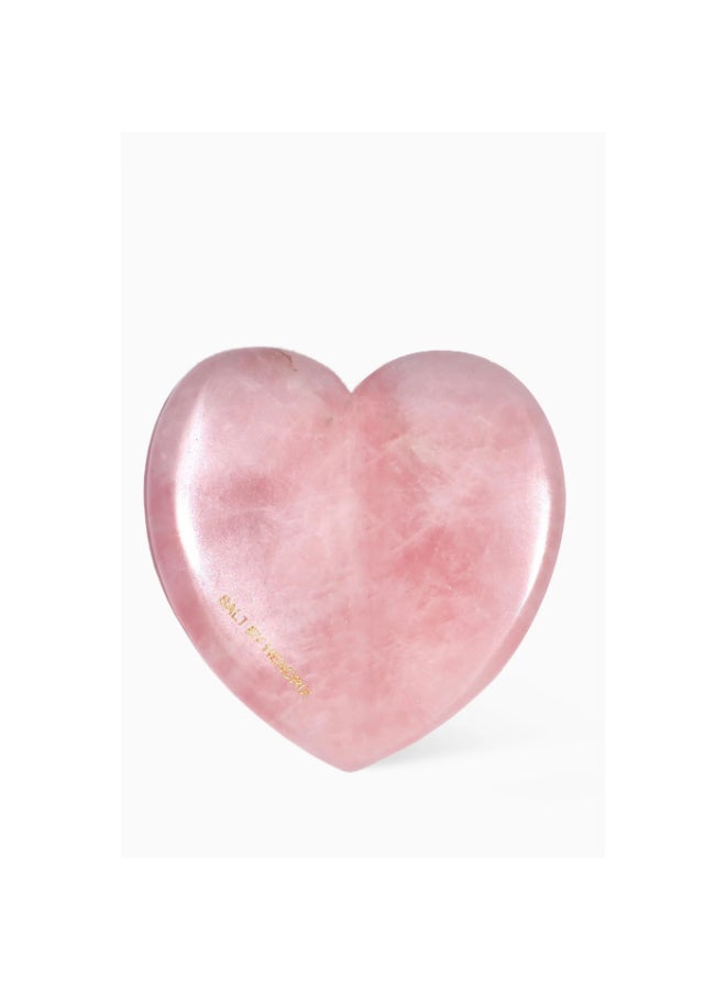 Salt By Hendrix Love Gua Sha Rose Quartz – Deep Contouring for Aging Skin, Heart-Shaped Rose Quartz, Scraping Tool for Wrinkle Relief Single