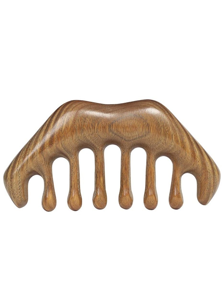 Natural Green Sandalwood Scraping Scalp Massage Comb for Head Caring Relaxation Acupoint Massage